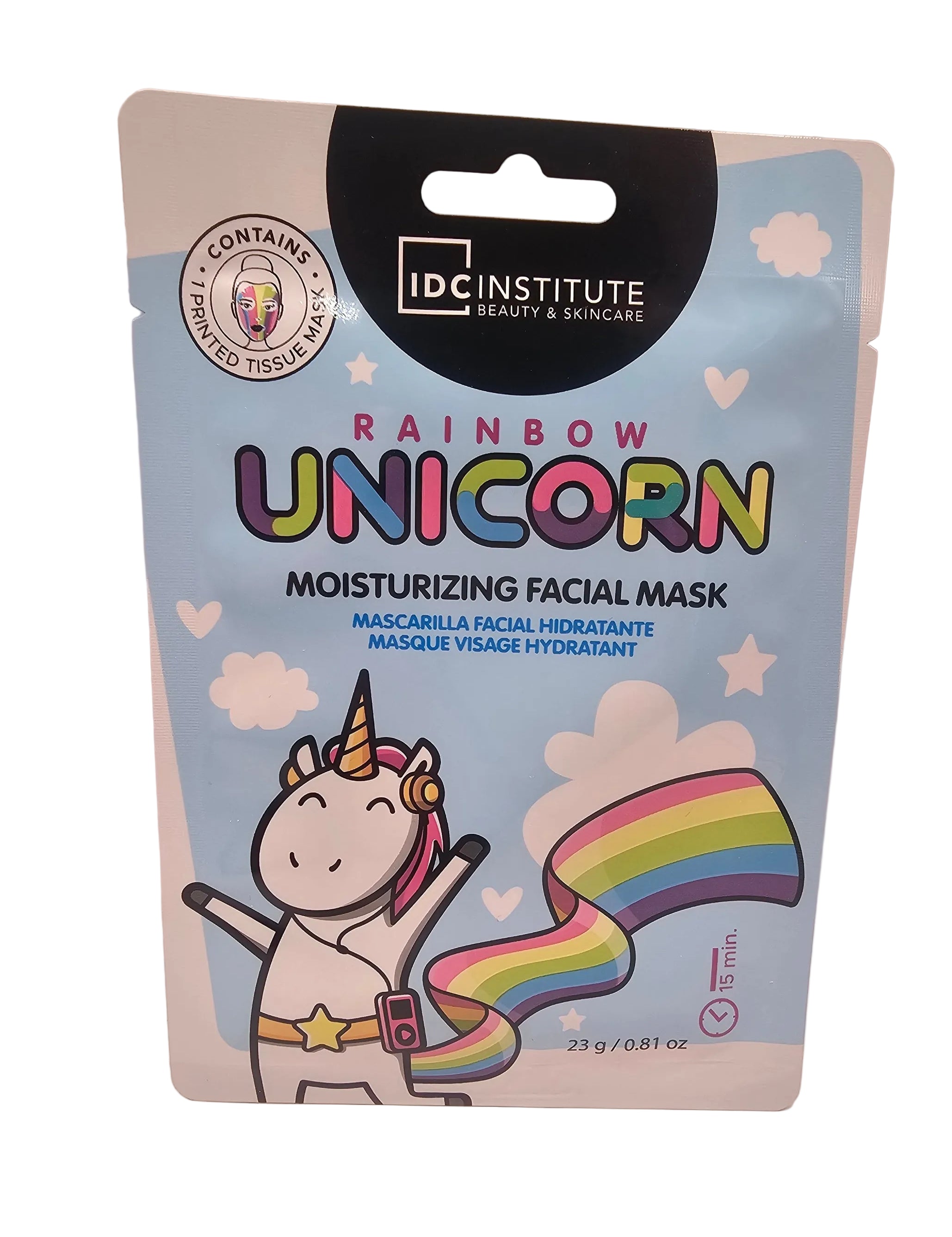 Máscara Facial Rainbow Unicorn IDC Institute