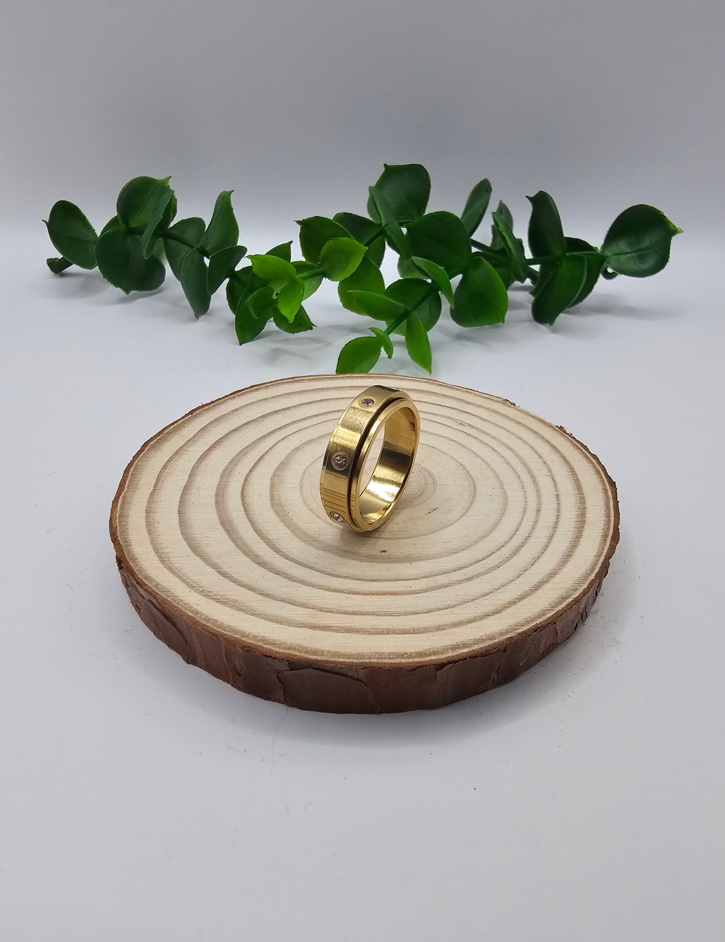 Anel Giratório com Diamantes