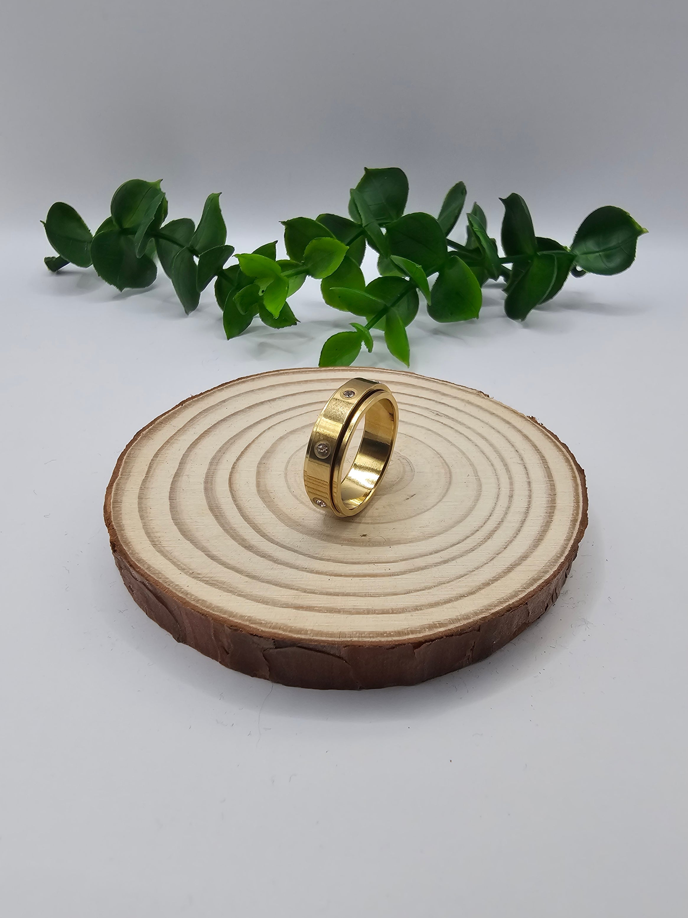 Anel Giratório com Diamantes