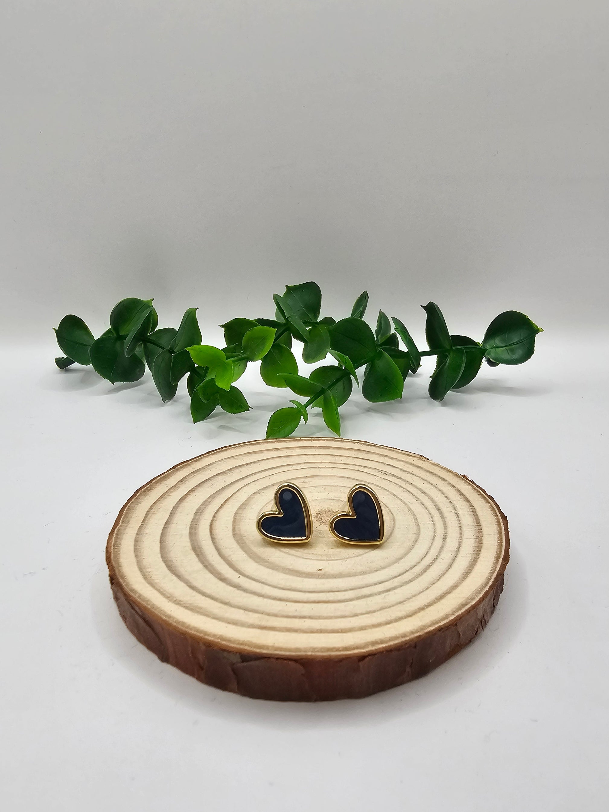 Brincos Love Detalhe Azul