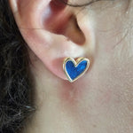 Brincos Love Detalhe Azul