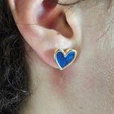 Brincos Love Detalhe Azul