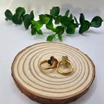 Argolas Dourado com Flor