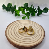 Argolas Dourado com Flor