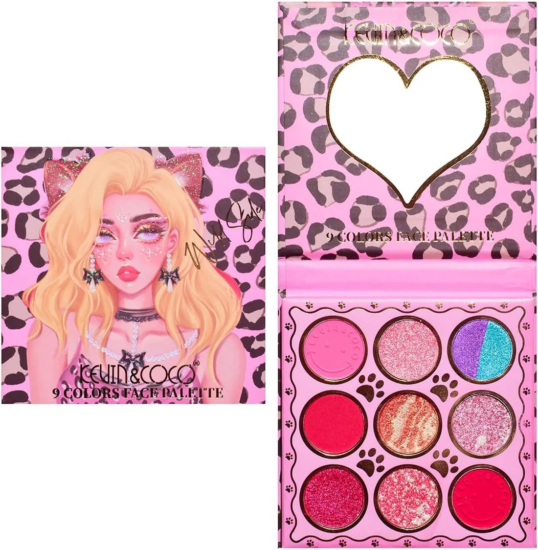 Paleta Sombra de Olhos 9 Cores Kevin & Coco