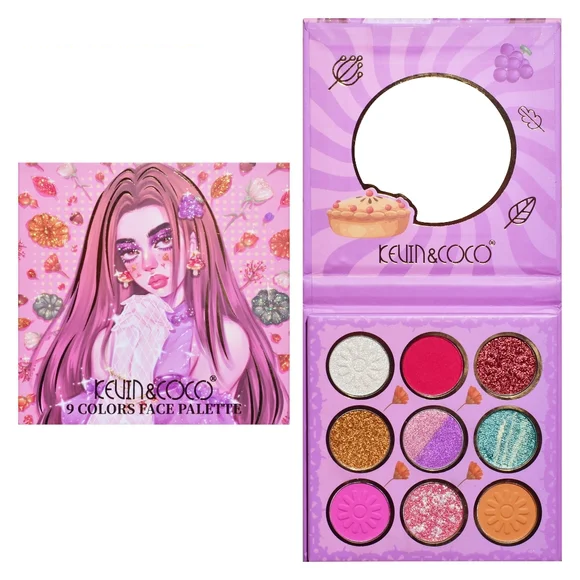 Paleta Sombra de Olhos 9 Cores Kevin & Coco