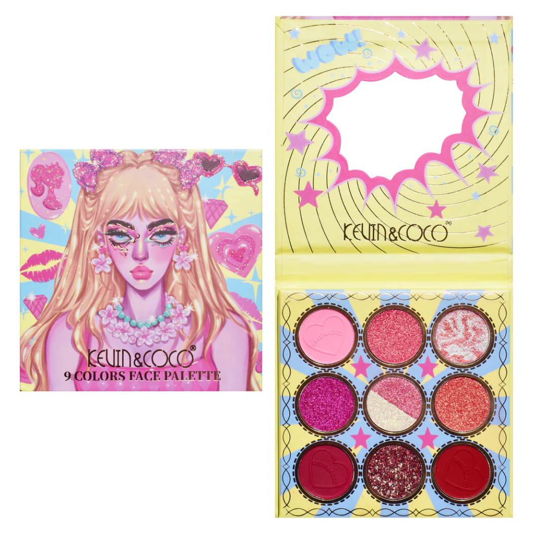 Paleta Sombra de Olhos 9 Cores Kevin & Coco