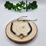 Pulseira Ajustável Misangas e Concha