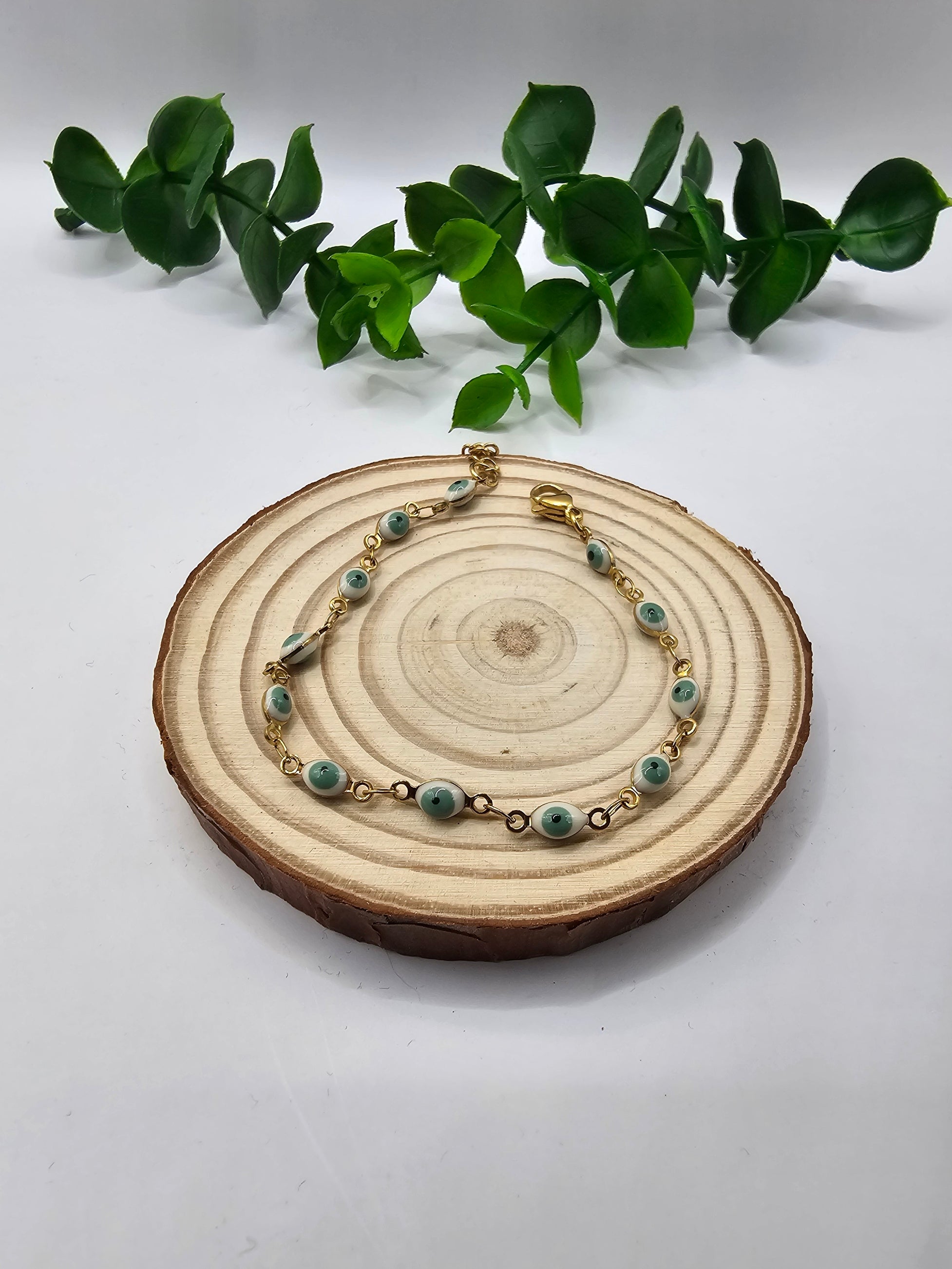 Pulseira Dourada Olho Grego